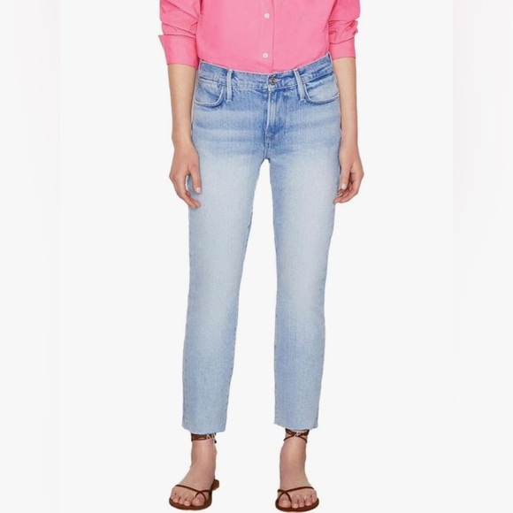 Frame Jeans Women’s 27 Le High Straight Jean Kerwin Light Wash - Picture 2 of 12